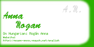 anna mogan business card