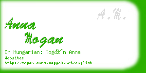 anna mogan business card